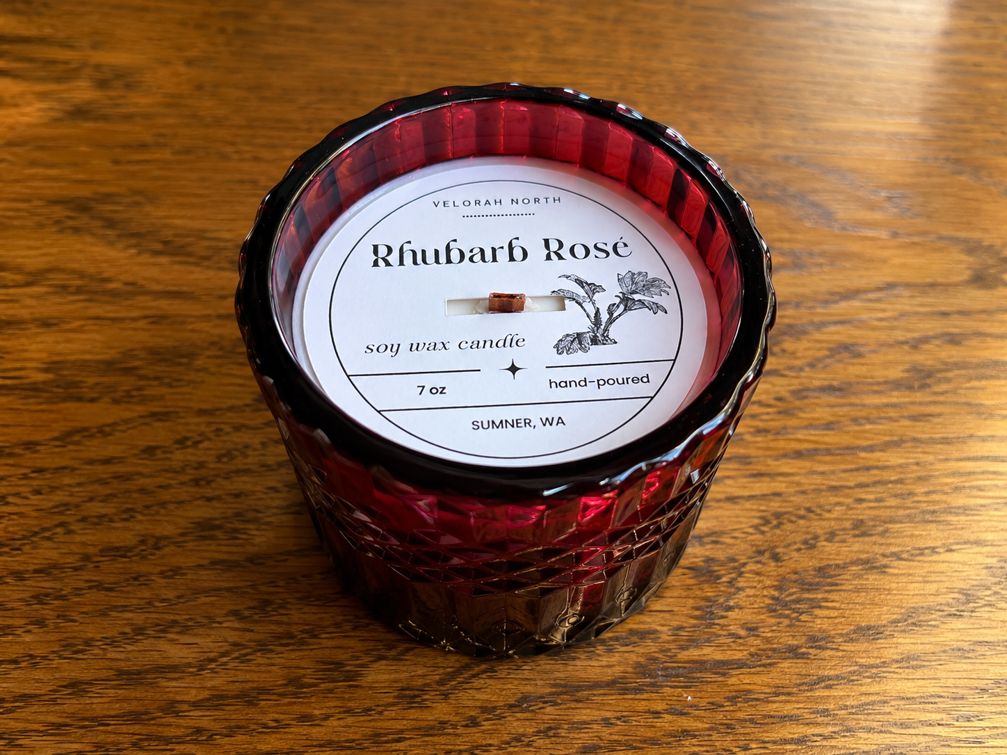 Rhubarb Rosé Seasonal Candle (7oz)